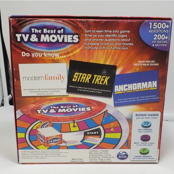 The Best of TV & Movies Board Game (2014) 100% COMPLETE - Picture 6 of 8